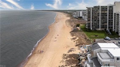 overhead beach view