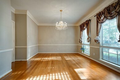 The formal dining room exudes charm and sophistica