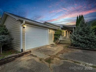 Side view of the garage