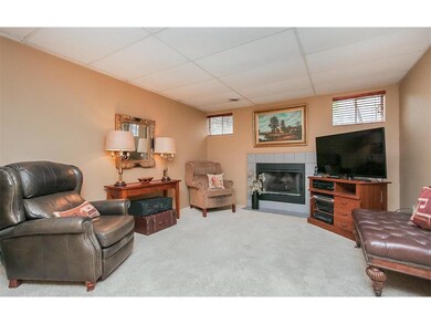 Cozy recreation room with gas fireplace