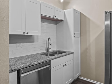 Granite countertops, storage pantry