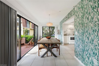 Access the patio from the dining area.