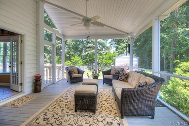 Gorgeous screened porch with vaulted ceiling, ceil