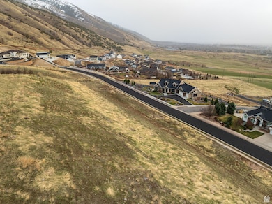 Aerial view with a residential view and a mountain view