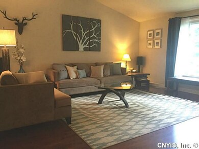 Living Room. Spacious living room with bay windows