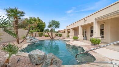 Backyard with pool