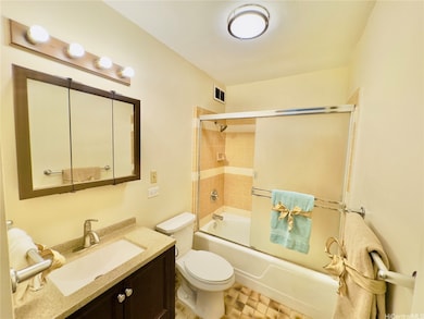 Updated sink countertop and vanity, towel bars, &