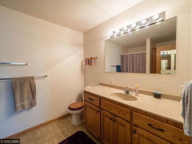 The spacious main floor bathroom offers has an ove