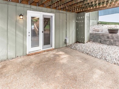 The walkout basement leads to the patio and access to the pool!