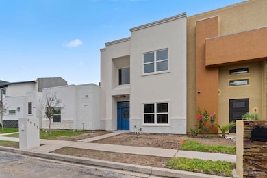 Modern home with stucco siding