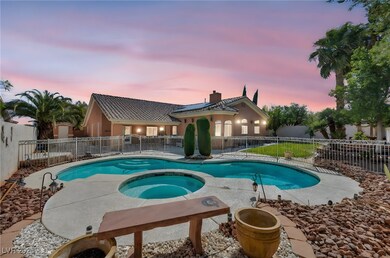 View of pool with fence, a fenced in pool, and an