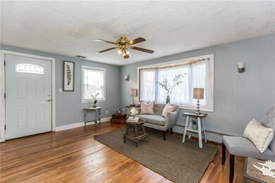 Living room with hardwood floors