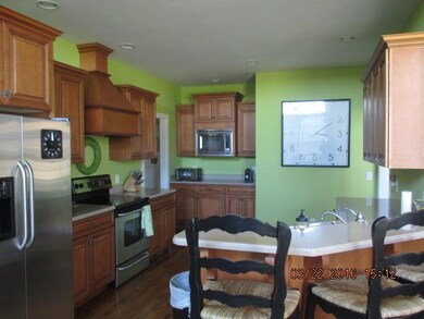 kitchen with bar area