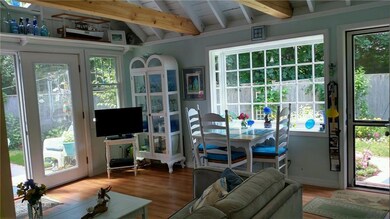 Large window brings in the light and...