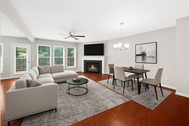 Virtually staged living room