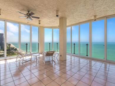 Large lanai with amazing views of the Gulf.