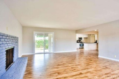 Family room with fireplace.