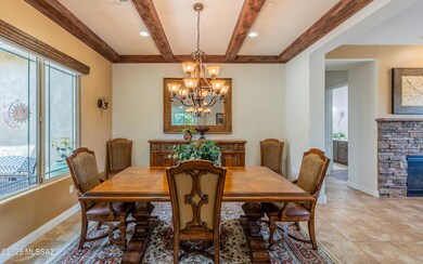 Dining Room w/Wood Beamed Ceiling