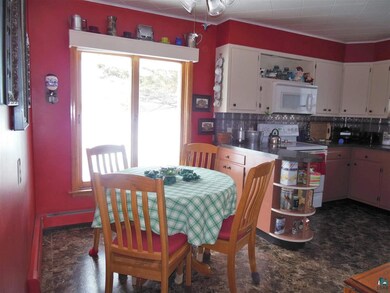 Dining room combined with kitchen