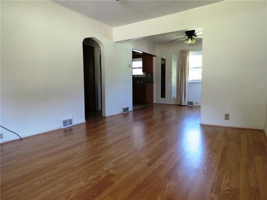 Another view of the open floor plan from the livin