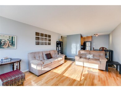 Looking from living room to kitchen