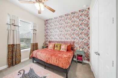 One secondary bedroom on the left as you walk in the home