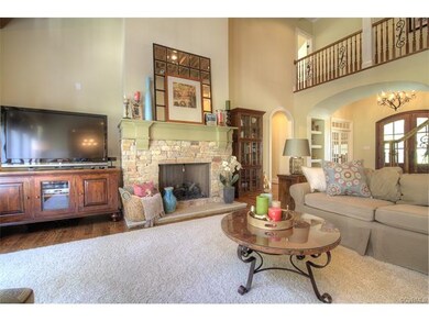 Stone Mantle in Family Room