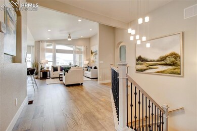 Hallway featuring light hardwood / wood-style floo