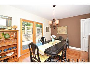 Sun filled dining room.