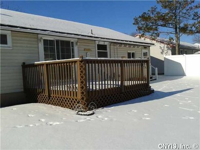 Exterior Back. newer deck. slider off of family ro