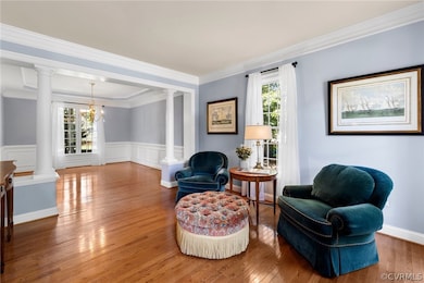 Open living room and would make a great flex space