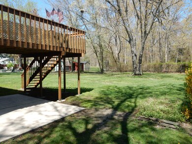 Rear yard showing deck