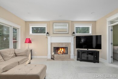 Great room with fireplace