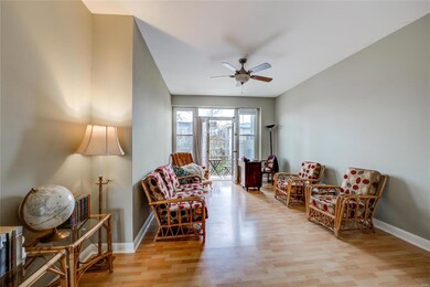 View of the living room from the dining room