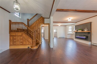 Entryway looking into the large living room