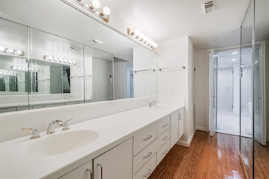A gorgeous bath on the first floor boasts double s