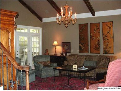Another view of the great room with French doors l