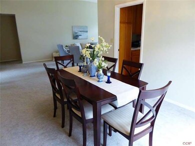 Large dining area with sliding door to outside are