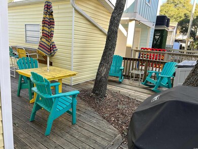 Wooden deck with cooling unit
