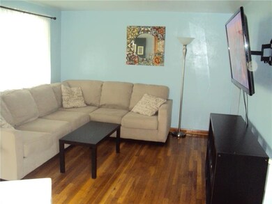 Living room with beautiful hard wood floors