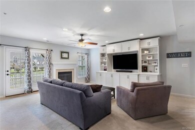 1st floor living room with built in entertainment 