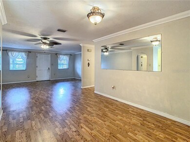 view from dining room into living room