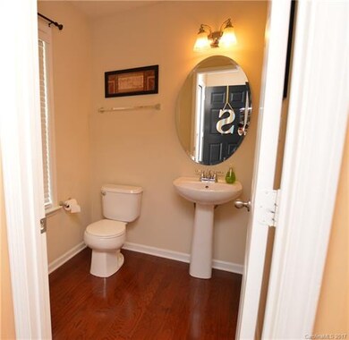 Hard wood floor on half bath