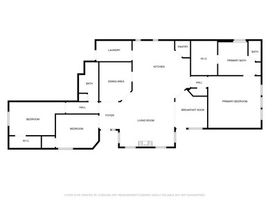 2D floor plan of this 1-story home. Note: The 