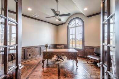 Off the front entry and through double french door