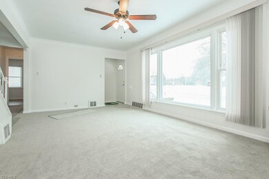 Living room with a picture window.