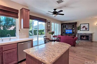 Open concept kitchen and family room.