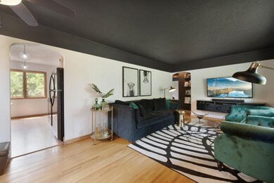 The beautiful wood floors flow through the main fl