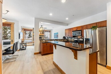 Open floor plan, kitchen looking into dining and l