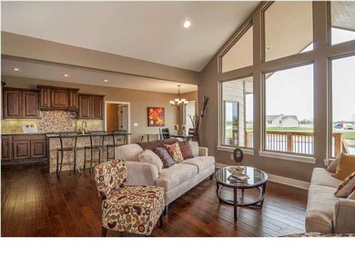 Kitchen open to living area